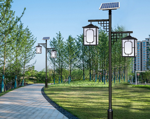 武汉3米庭院灯 LED欧式照明灯小区公园别墅景观路灯太阳能庭院灯