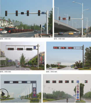 江苏交通标志牌信号灯杆电警监控L杆框架诱导屏红绿灯龙门架合杆共杆